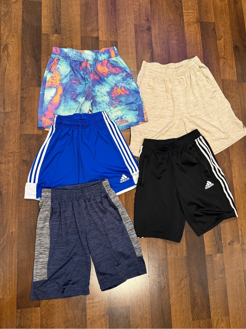 Lot of 5 men’s athletic shorts - size small (Adidas x3, DSG, Bollinger)